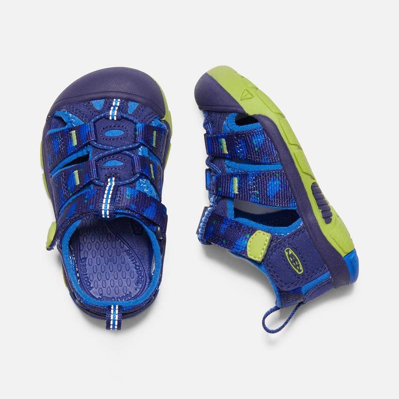 Keen Newport H2 Baby Sandalen Kinder DE-15970 Blue Depths/Chartreuse - Keen Kinderschuhe Blau